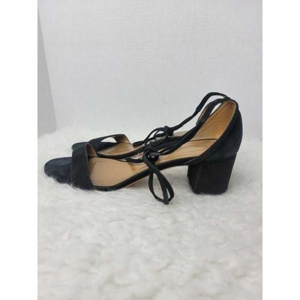 Aquazzura Womens Shoe Size 10.5 Black Suede Lace … - image 3