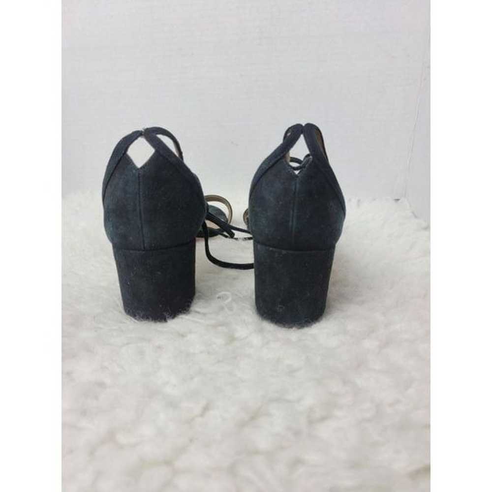 Aquazzura Womens Shoe Size 10.5 Black Suede Lace … - image 4