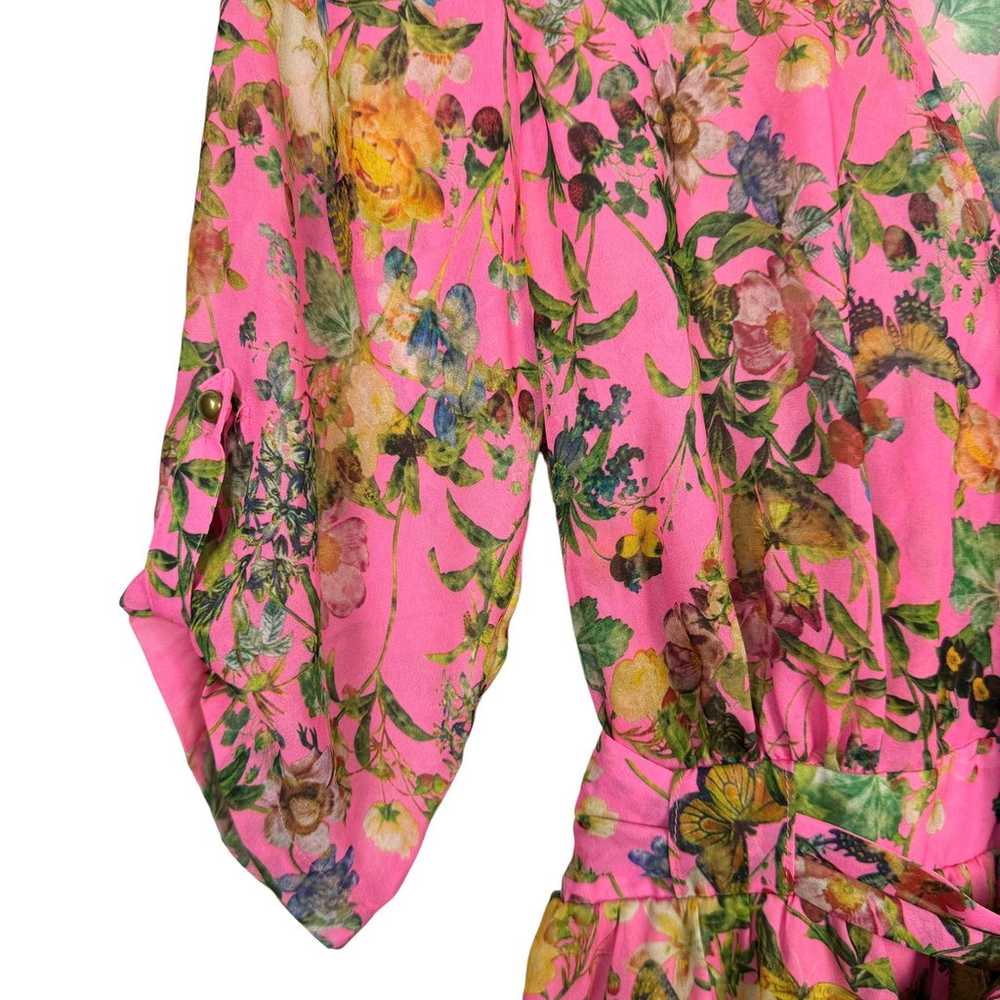 Gianni Bini XS Erynn Bright Pink Floral Butterfly… - image 4