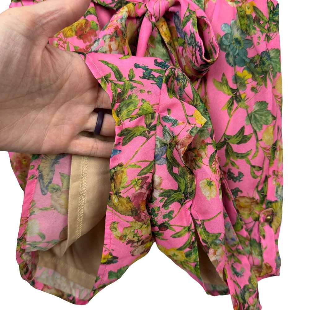 Gianni Bini XS Erynn Bright Pink Floral Butterfly… - image 8
