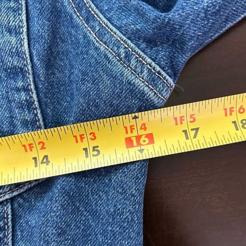 Zara Denim Long Sleeve Mini Dress Button Front Re… - image 11