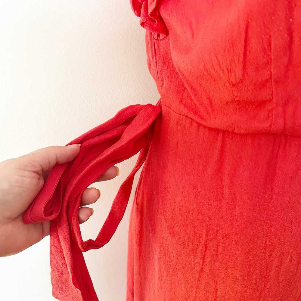 Express Ruffle Sleeveless V Neck Wrap Maxi Dress … - image 3