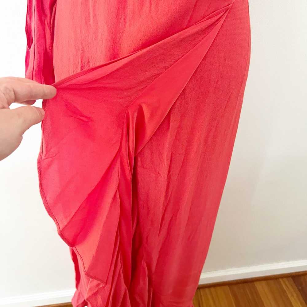 Express Ruffle Sleeveless V Neck Wrap Maxi Dress … - image 4