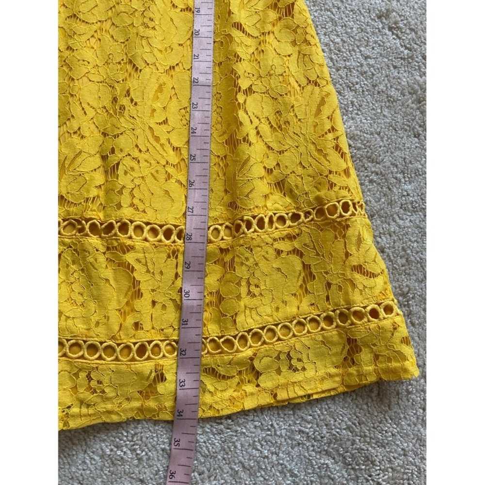 Lulus Mallory Golden Yellow Lace Skater Dress - image 5