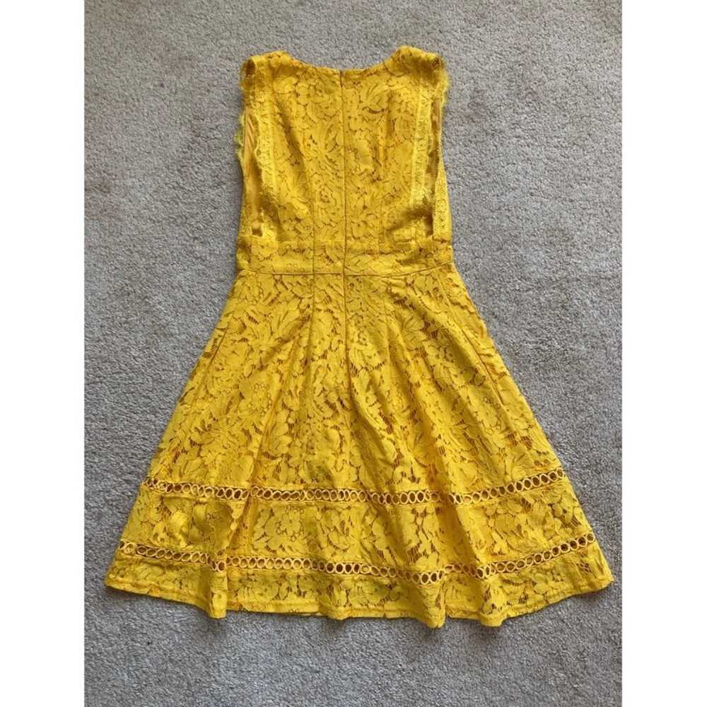 Lulus Mallory Golden Yellow Lace Skater Dress - image 8