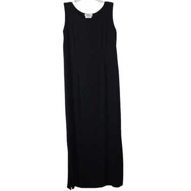 Vintage 90s AGB Dress Sleeveless Black Midi Dress… - image 1