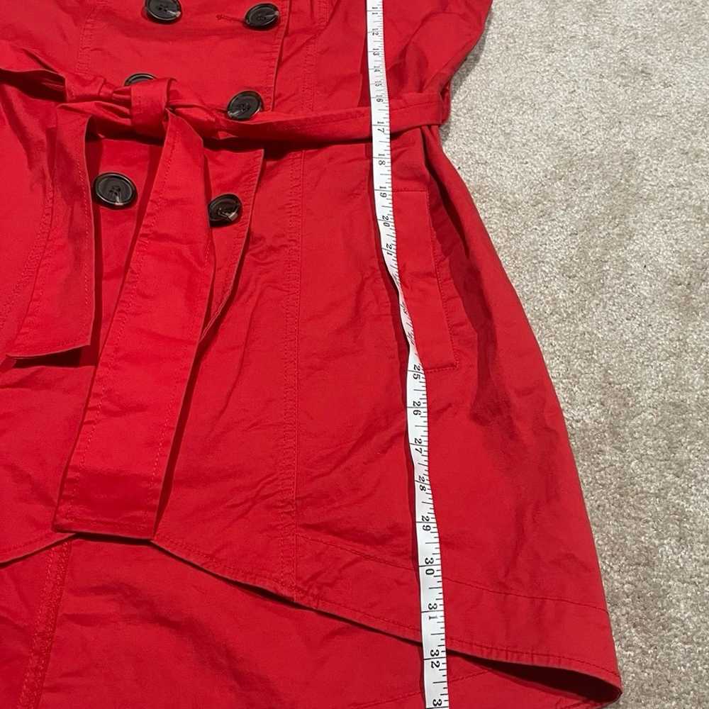 Cabi Size 8 Red Convertible Trench Coat Vest Dres… - image 4