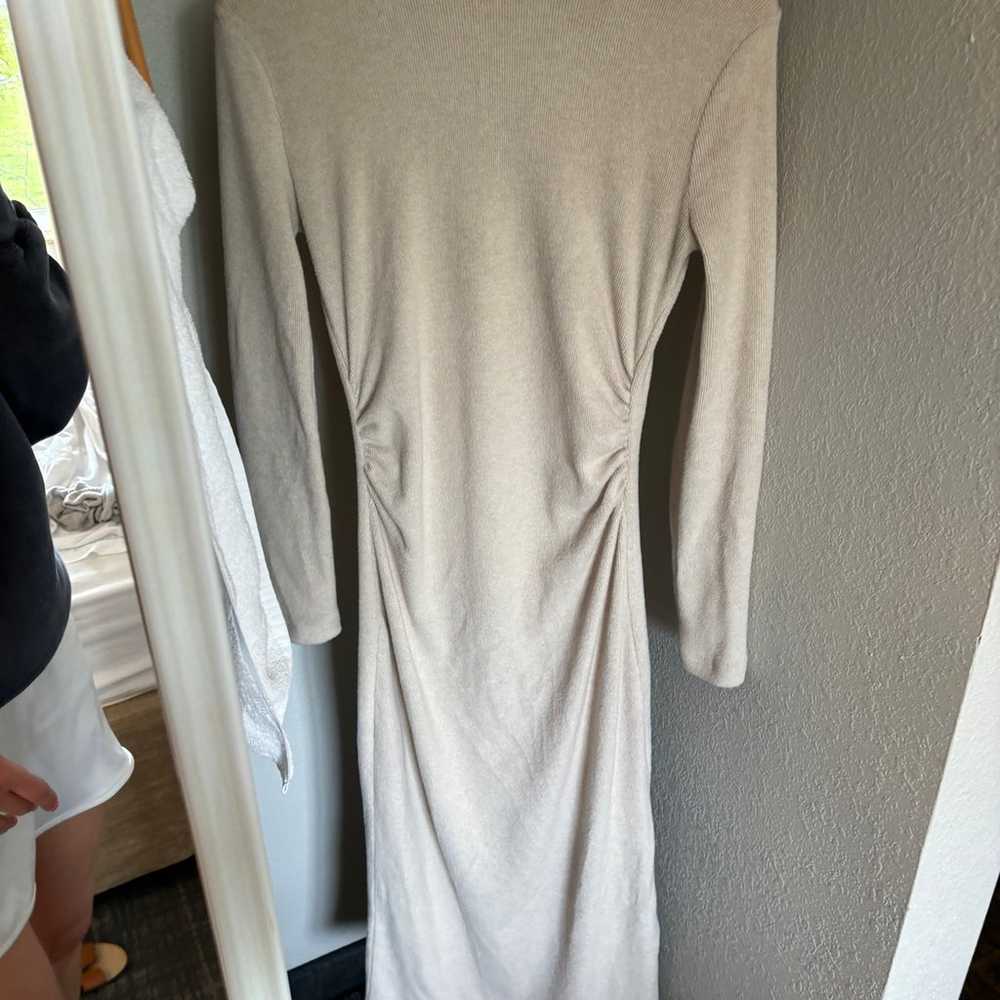 ZARA beige sweater dress • Medium - image 2