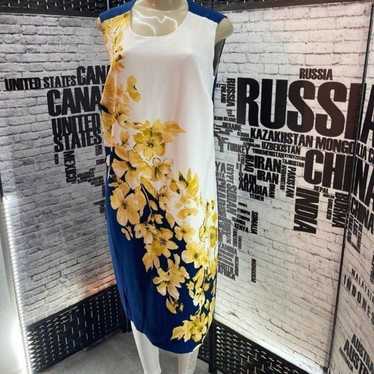 Jessica London 12W Blue Floral Dress