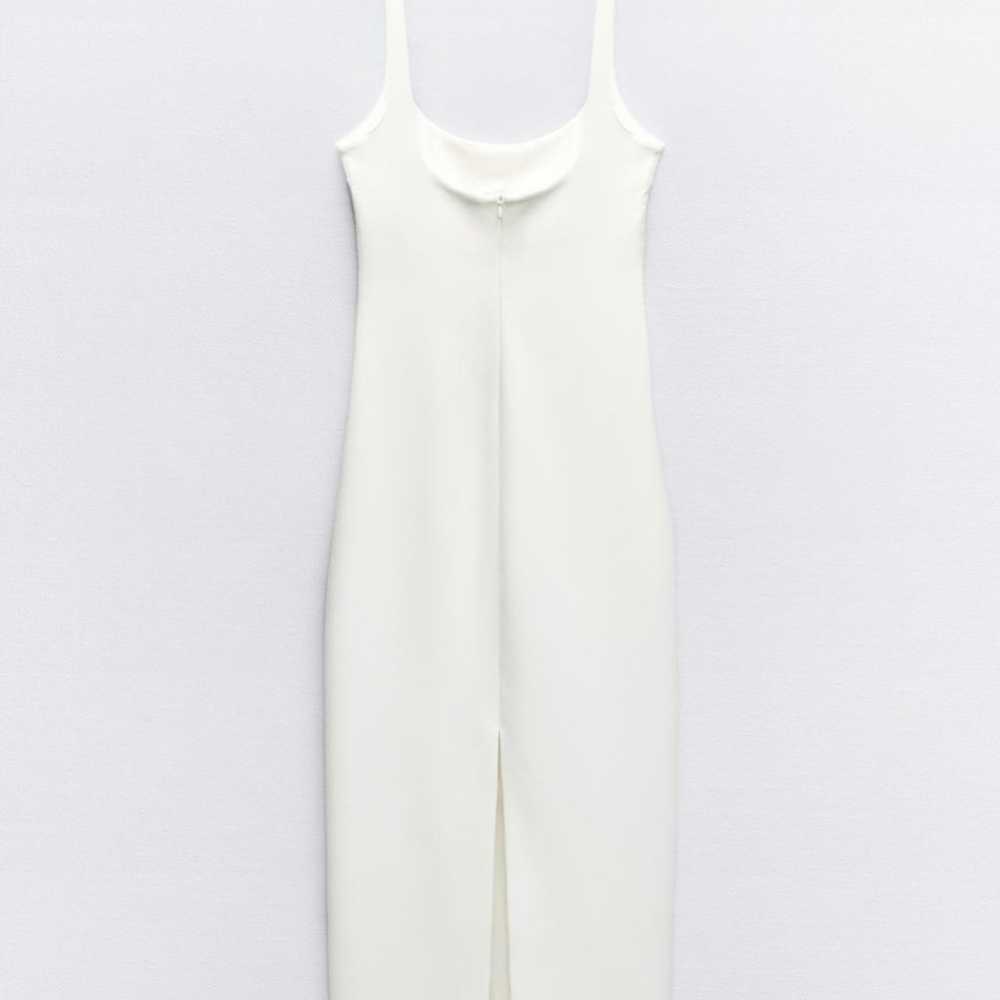 Zara White Fitted Midi Dress - image 3