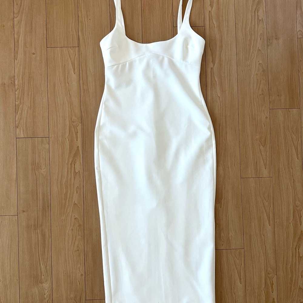 Zara White Fitted Midi Dress - image 5