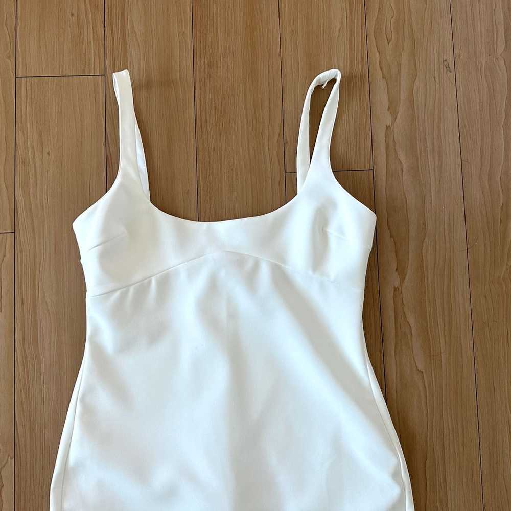 Zara White Fitted Midi Dress - image 6