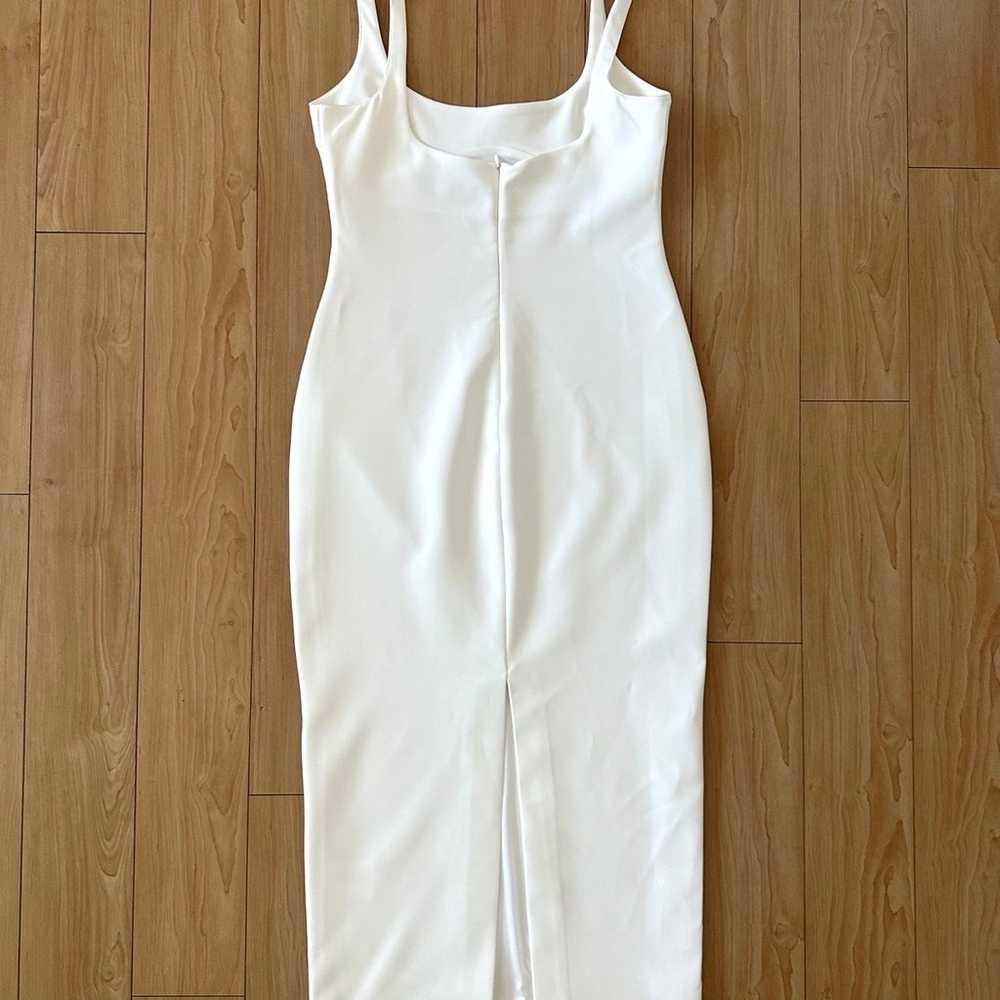 Zara White Fitted Midi Dress - image 7