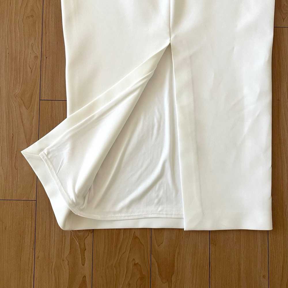 Zara White Fitted Midi Dress - image 9