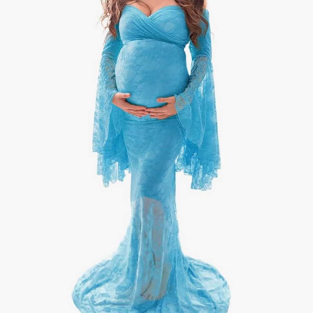 Maternity Dress blue - image 1