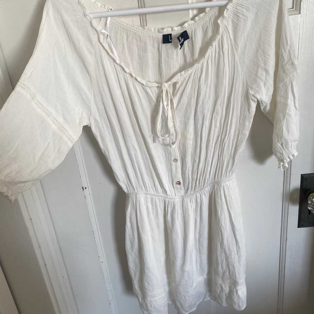 Lulus white off the shoulder mini dress size larg… - image 2