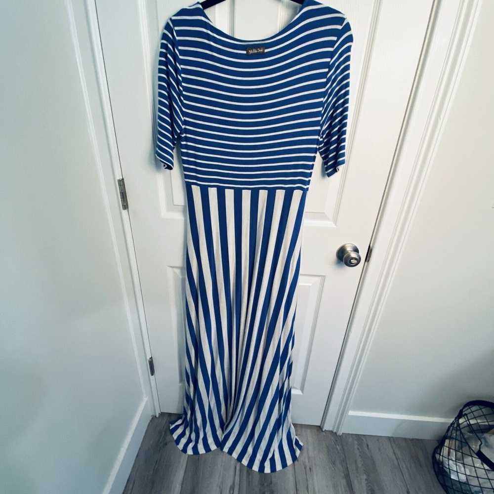 Matilda Jane Mommy Stripe Maxi Dress Jersey Comfy… - image 1