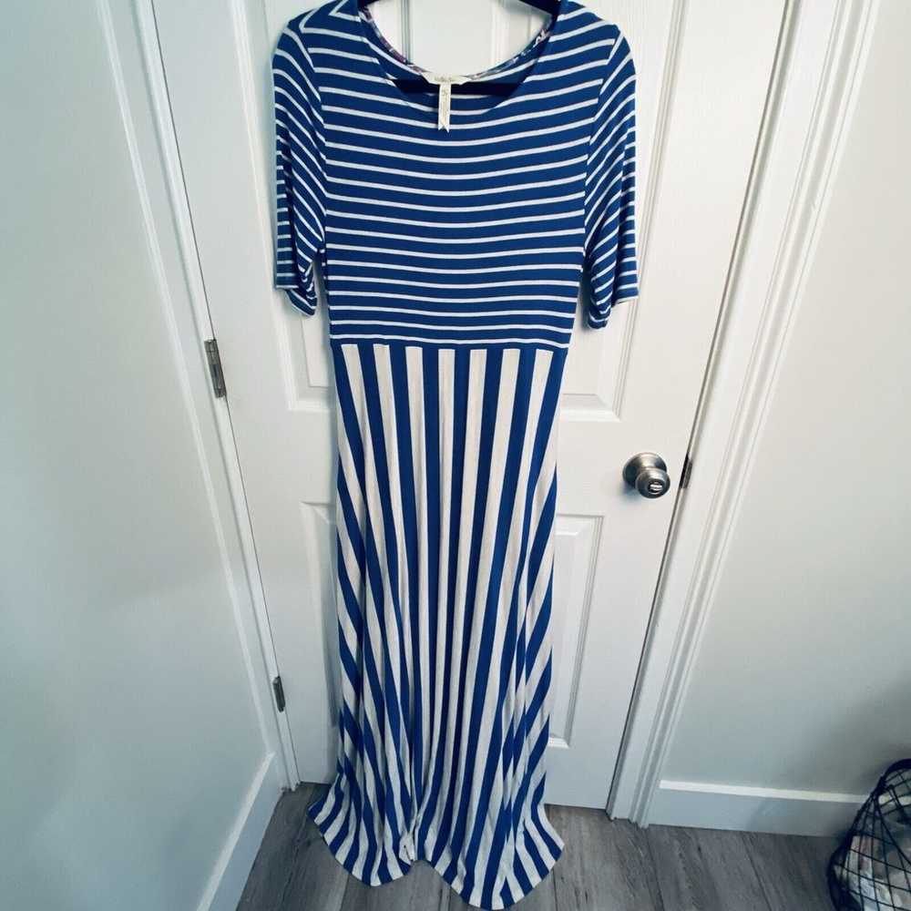 Matilda Jane Mommy Stripe Maxi Dress Jersey Comfy… - image 3