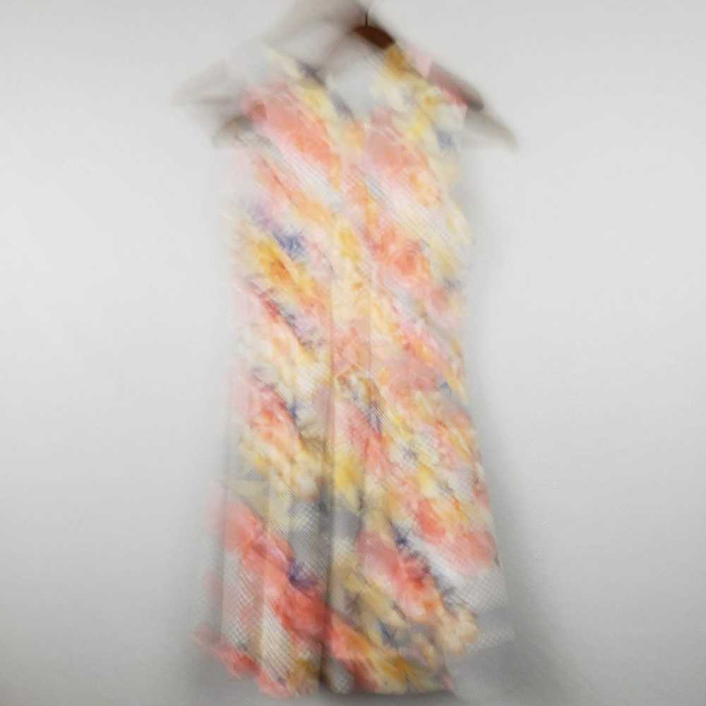 Aqua Floral Print Dress Fit & Flare - XS - image 3