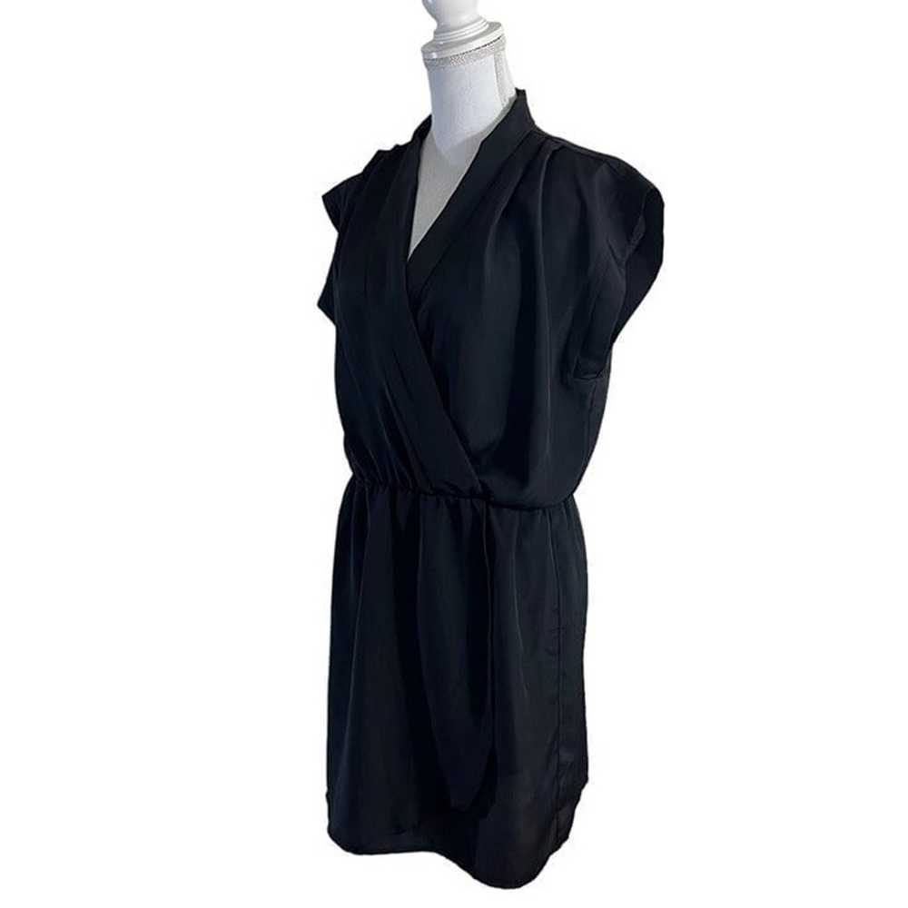 Aqua Black Dress Size Medium Draped V Neck Cockta… - image 2