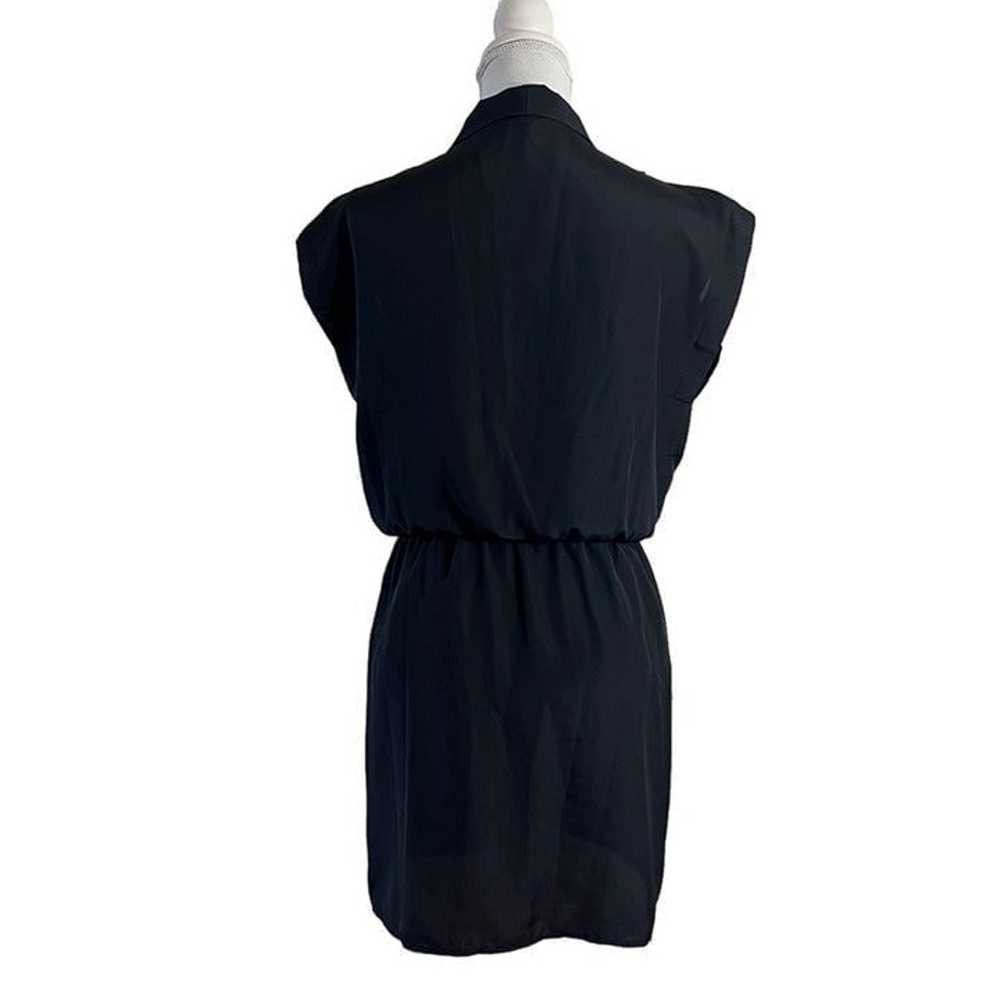 Aqua Black Dress Size Medium Draped V Neck Cockta… - image 3