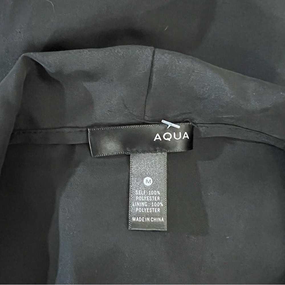 Aqua Black Dress Size Medium Draped V Neck Cockta… - image 5