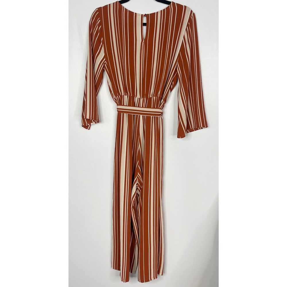Miami Medium Rust Orange Cream Striped Jumpsuit T… - image 2