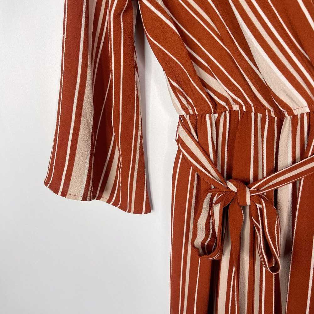 Miami Medium Rust Orange Cream Striped Jumpsuit T… - image 4