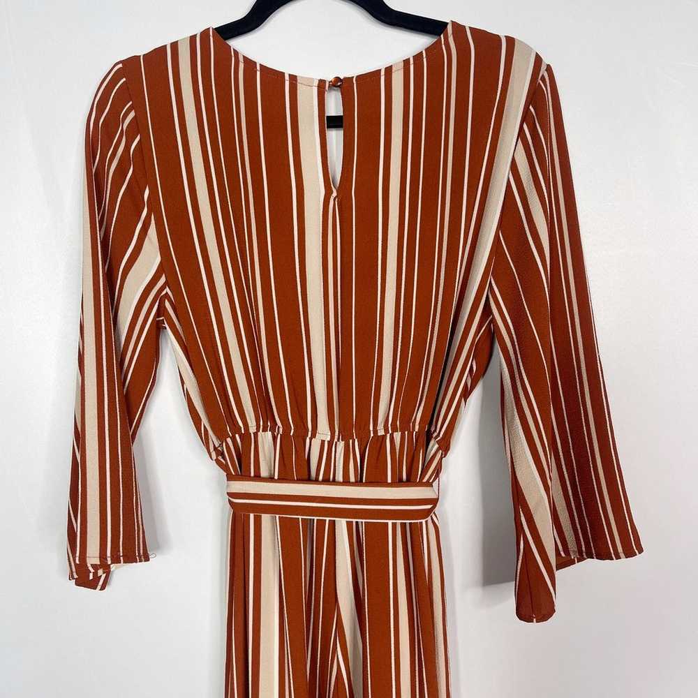 Miami Medium Rust Orange Cream Striped Jumpsuit T… - image 6