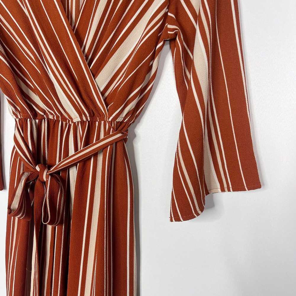 Miami Medium Rust Orange Cream Striped Jumpsuit T… - image 8