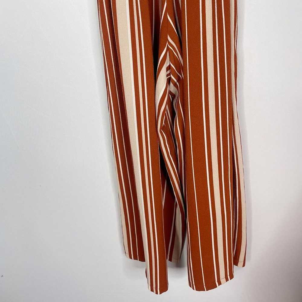 Miami Medium Rust Orange Cream Striped Jumpsuit T… - image 9