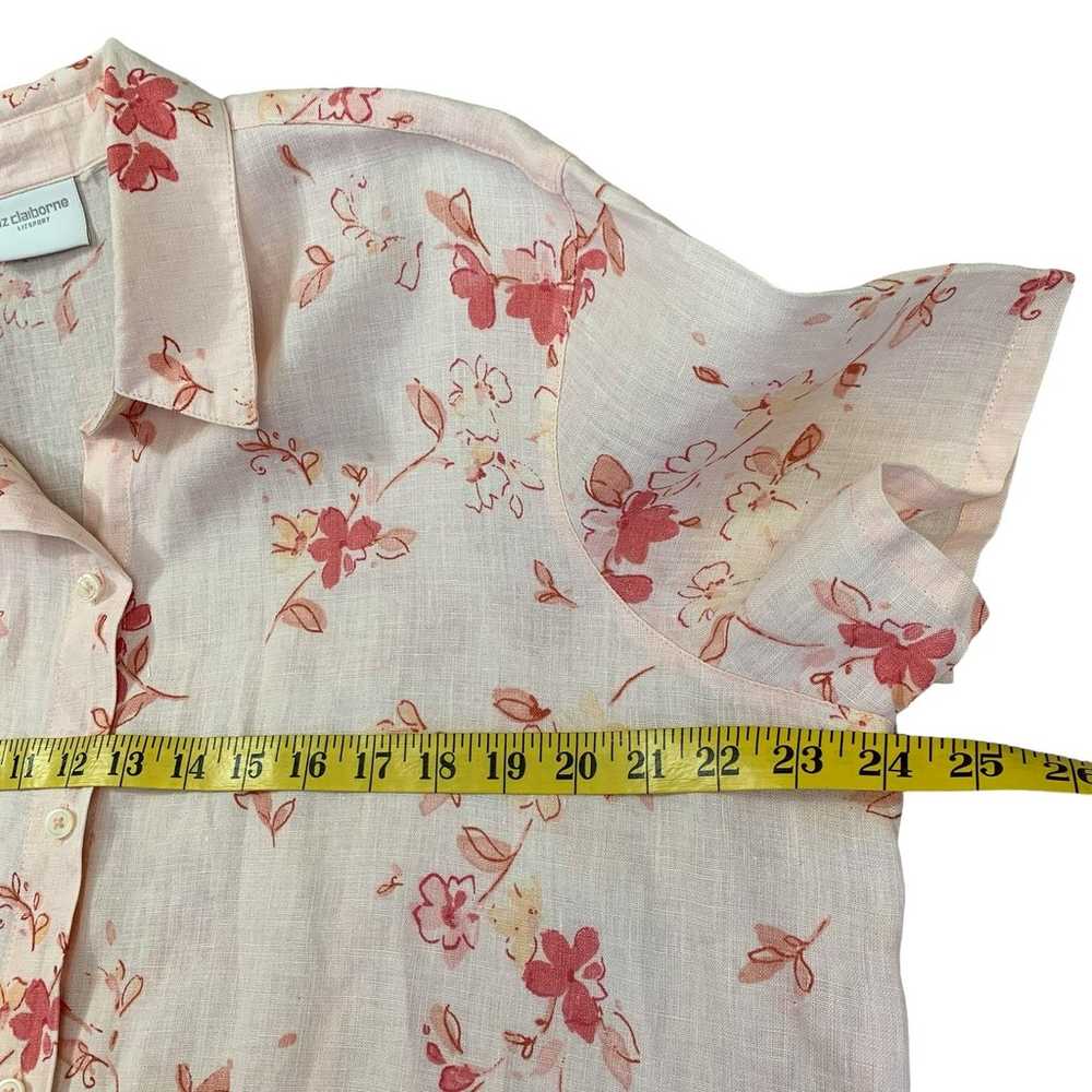 Liz Claiborne 100% Linen 2 Piece Set Shirt Dress … - image 10