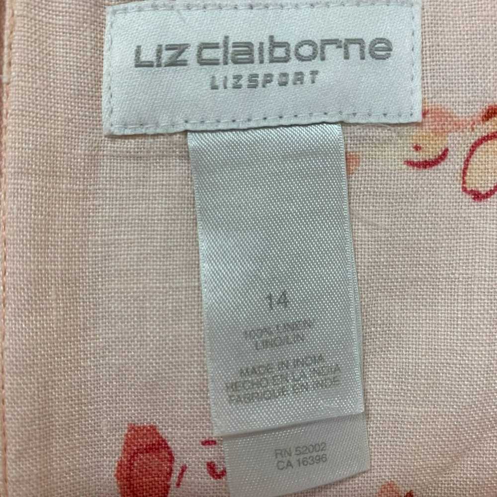 Liz Claiborne 100% Linen 2 Piece Set Shirt Dress … - image 12