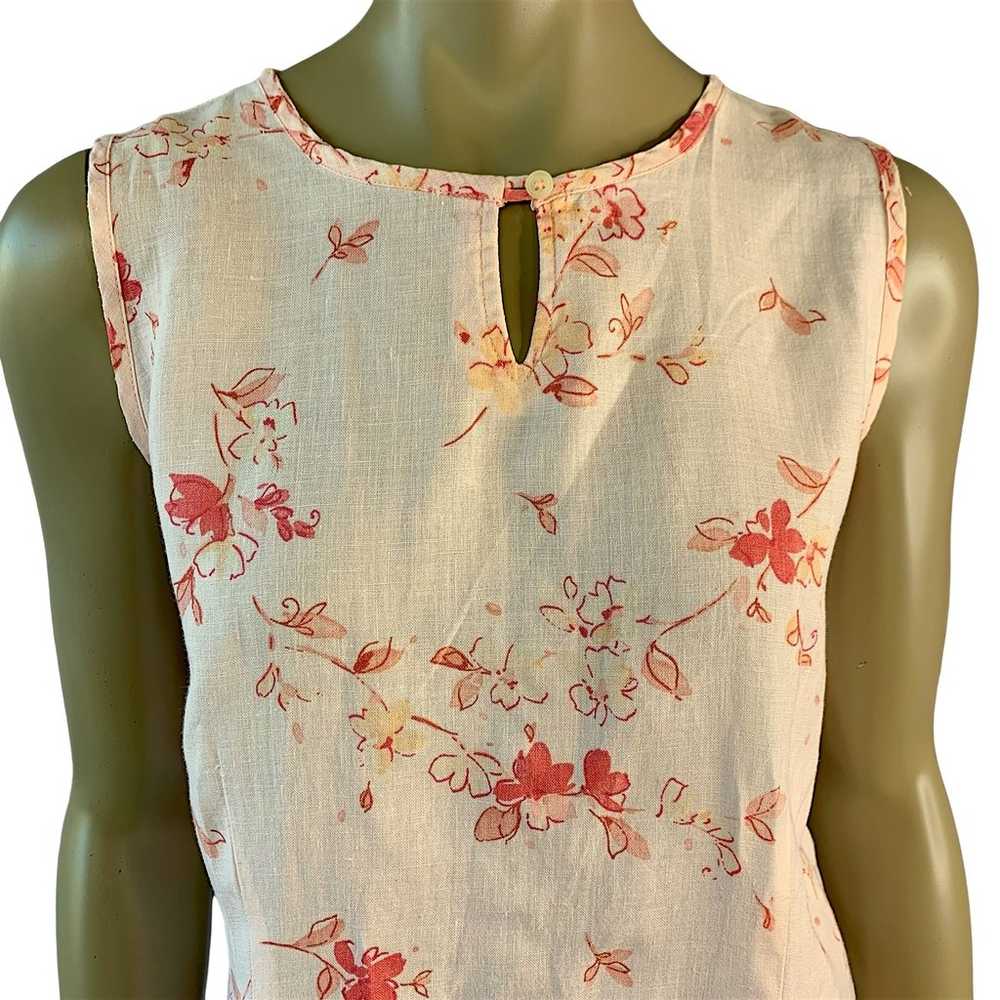 Liz Claiborne 100% Linen 2 Piece Set Shirt Dress … - image 5
