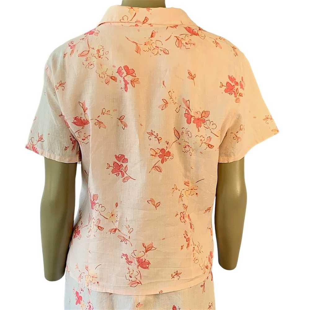 Liz Claiborne 100% Linen 2 Piece Set Shirt Dress … - image 7