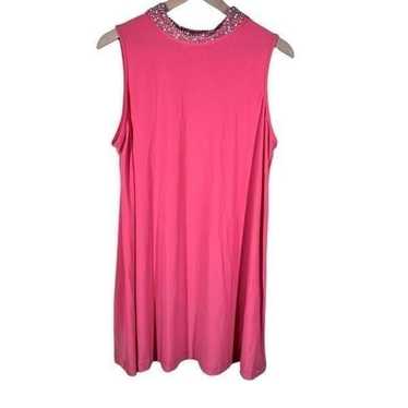 Tahari Womens Dress Size XL Pink A-Line Swing Rhi… - image 1