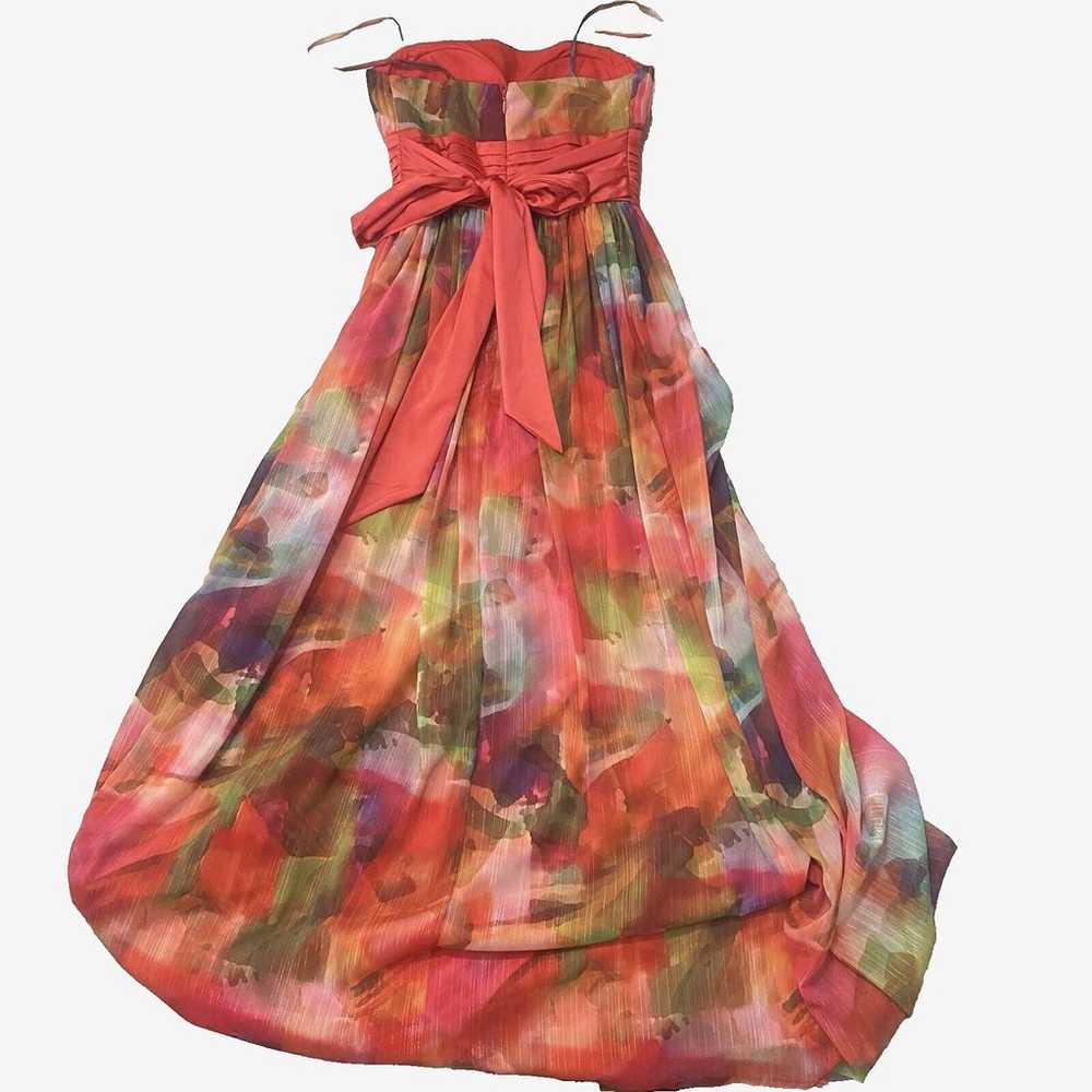 Eliza J Maxi Strappy Dress Sz 4 Chiffon Ribbon Co… - image 4