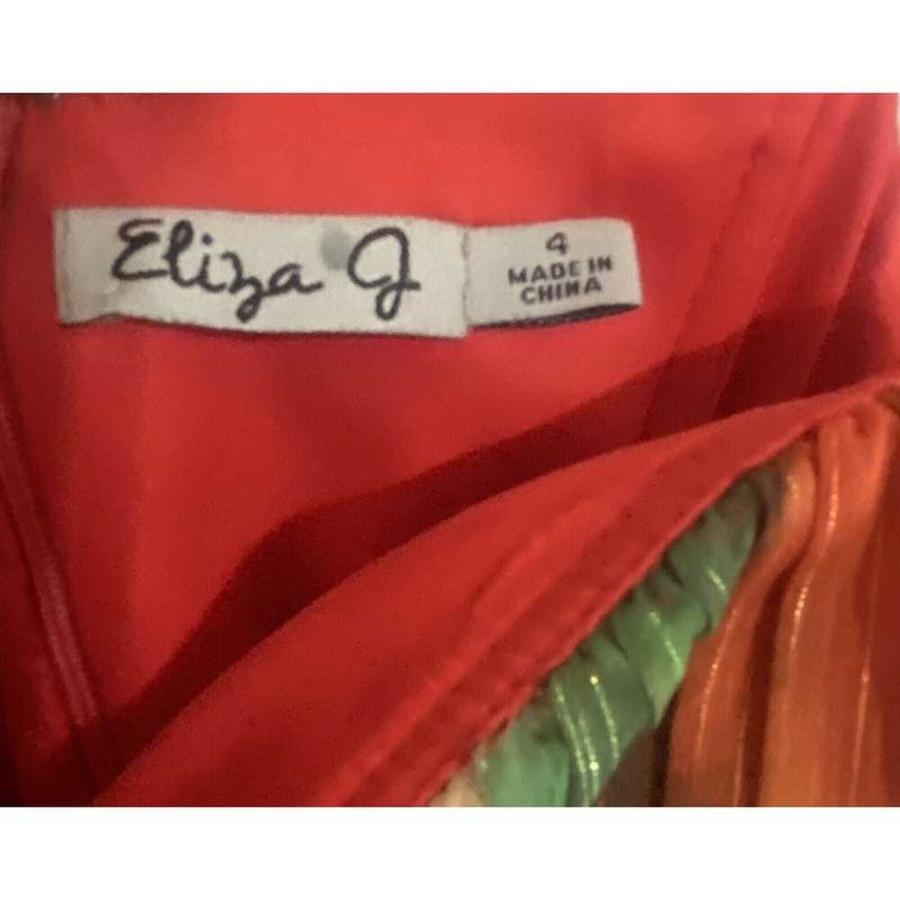 Eliza J Maxi Strappy Dress Sz 4 Chiffon Ribbon Co… - image 5