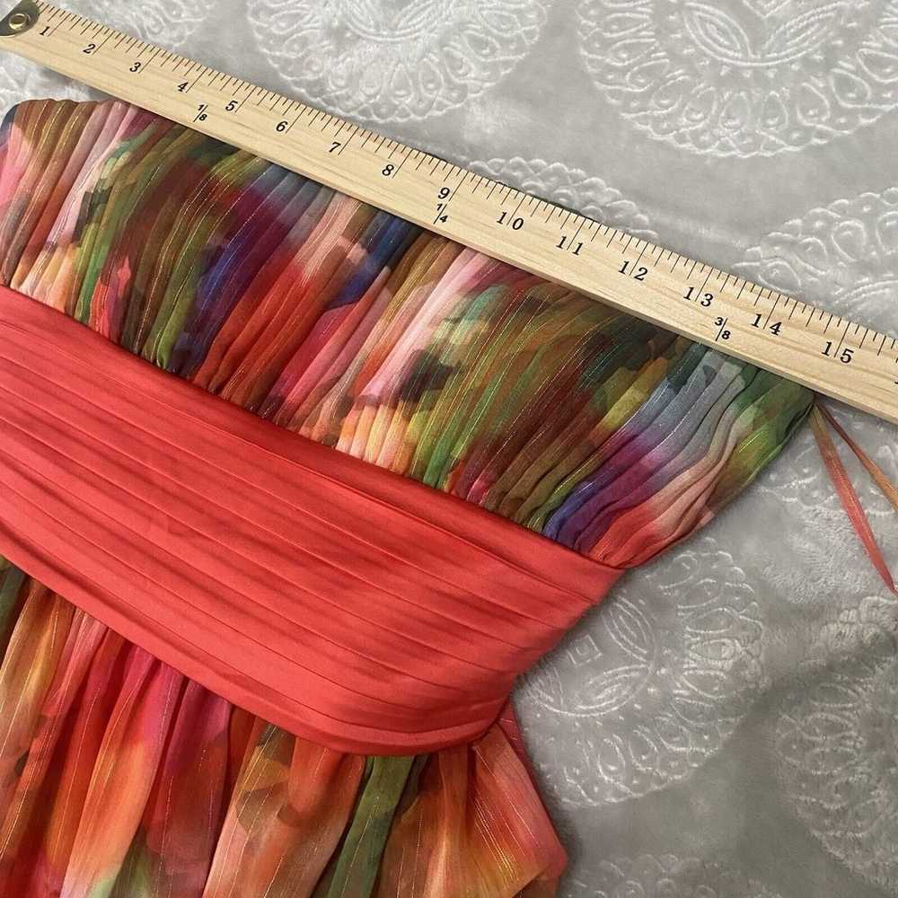 Eliza J Maxi Strappy Dress Sz 4 Chiffon Ribbon Co… - image 7