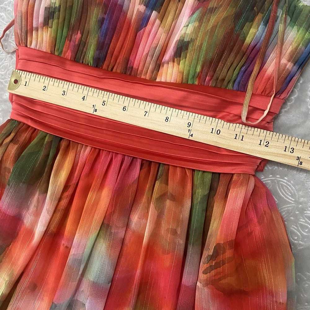 Eliza J Maxi Strappy Dress Sz 4 Chiffon Ribbon Co… - image 8