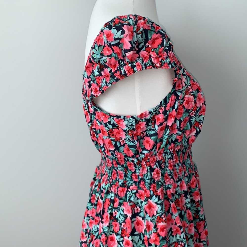Old Navy Floral Spring Smocked Waist Mini Dress S… - image 5