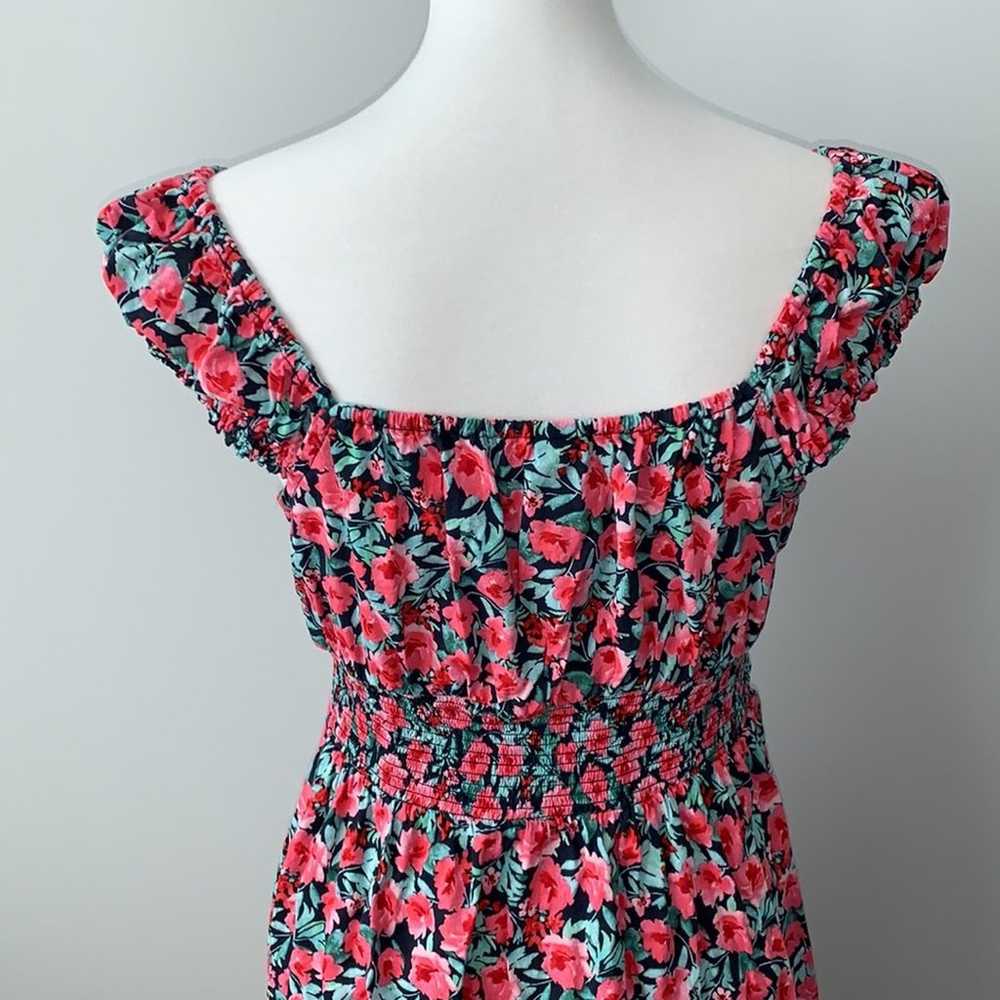 Old Navy Floral Spring Smocked Waist Mini Dress S… - image 8