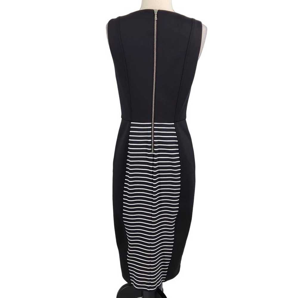Rachel Roy Faux Leather Panel Stripe Pencil Dress… - image 5