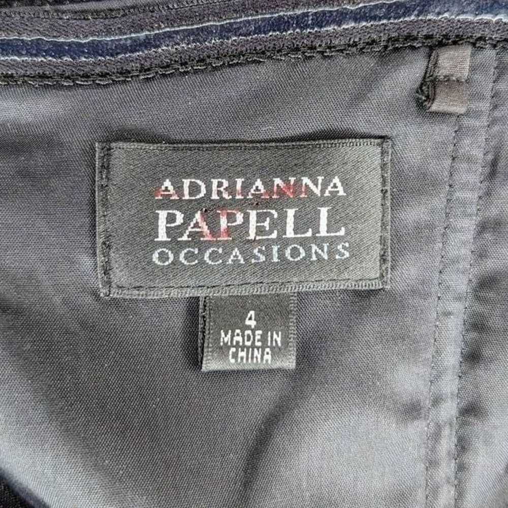 Adriana Papell Dress Strapless Velvet Layered 4 B… - image 5