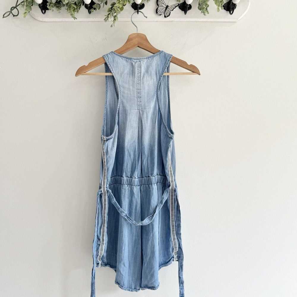 bella dahl chambray Belted Shorts Romper Small - image 3
