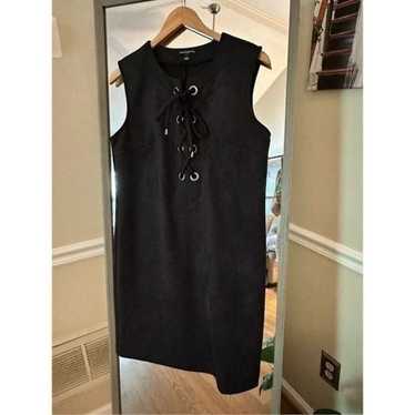 Sharagano Velvet Sheath Dress Size 8 Black - image 1