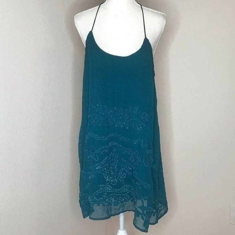 Anthropologie beaded embroidered swing dress - image 1