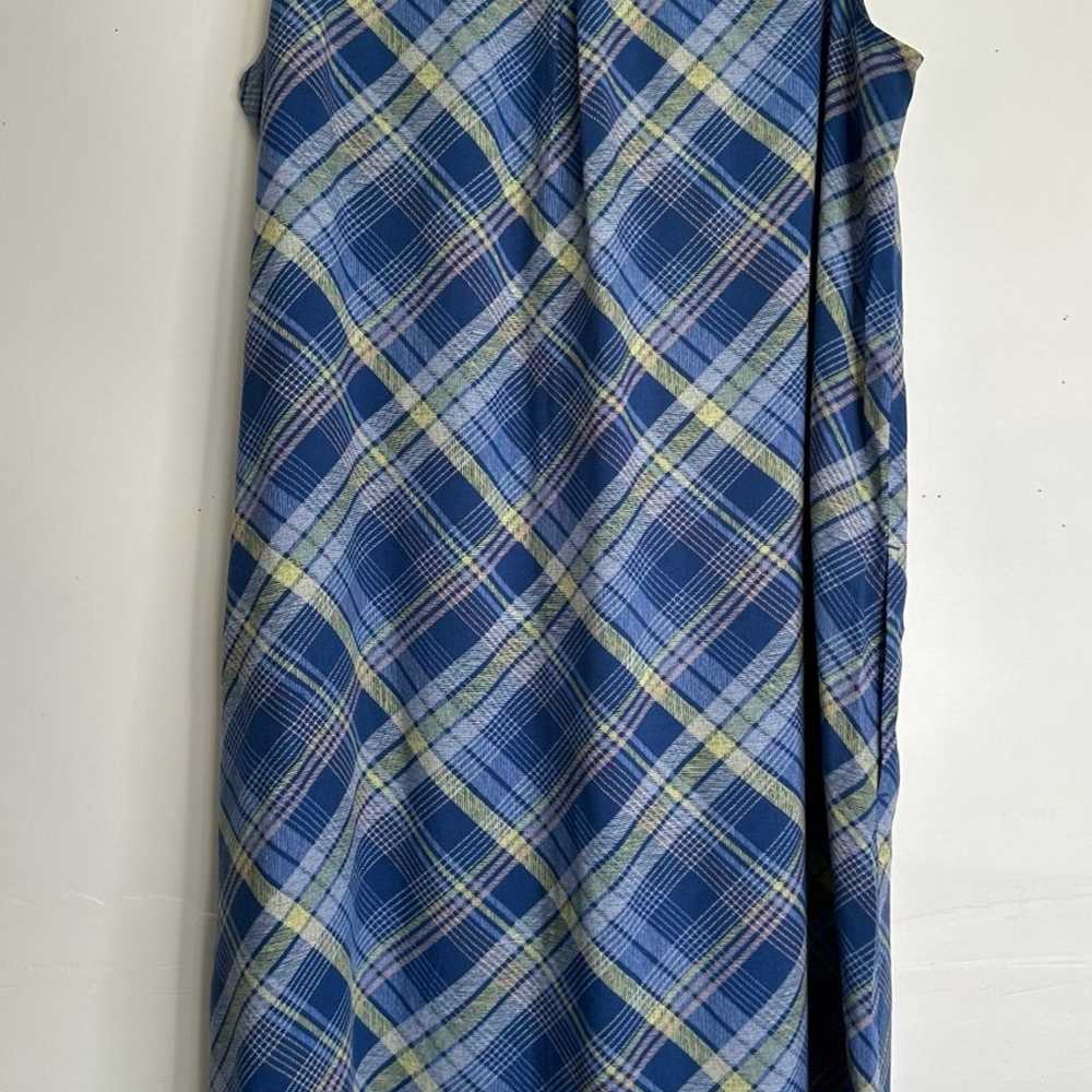 J. JILL Shirt Dress Womens  Blue Plaid Sleeveless… - image 2