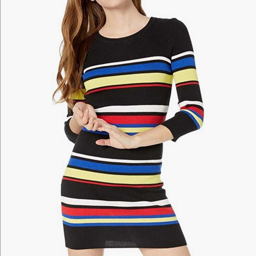 Sanctuary Multi-Colored Striped Sweater Dress Lar… - image 2