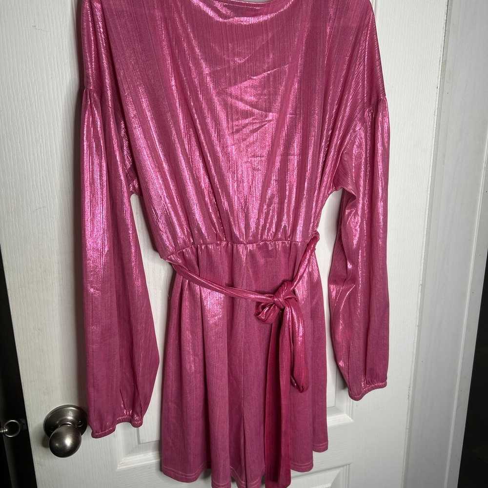 Shiny pink romper   Perfect condition - image 3